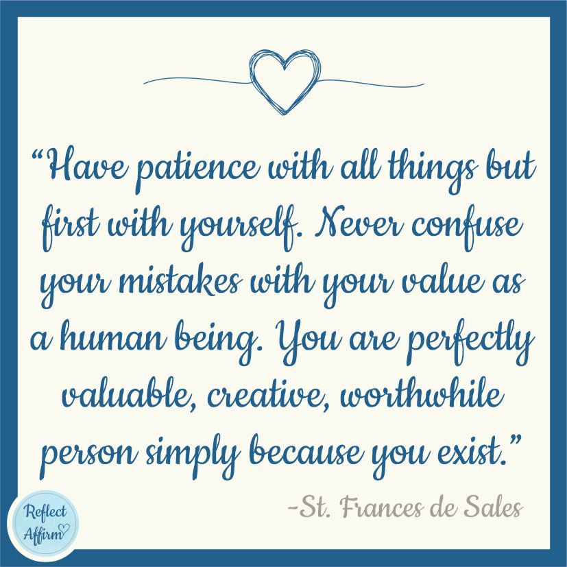 While you're working on becoming a more positive self, try this affirmation for being patient with yourself to keep your eyes on your goals.