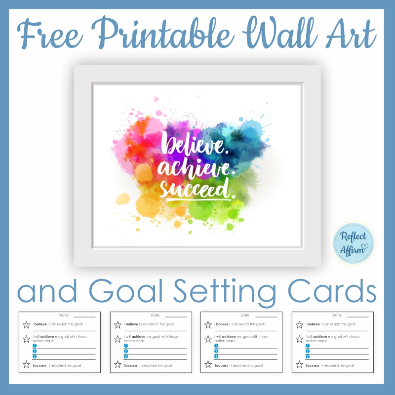Blank Affirmation Card Templates Free Printable Reflect Affirm
