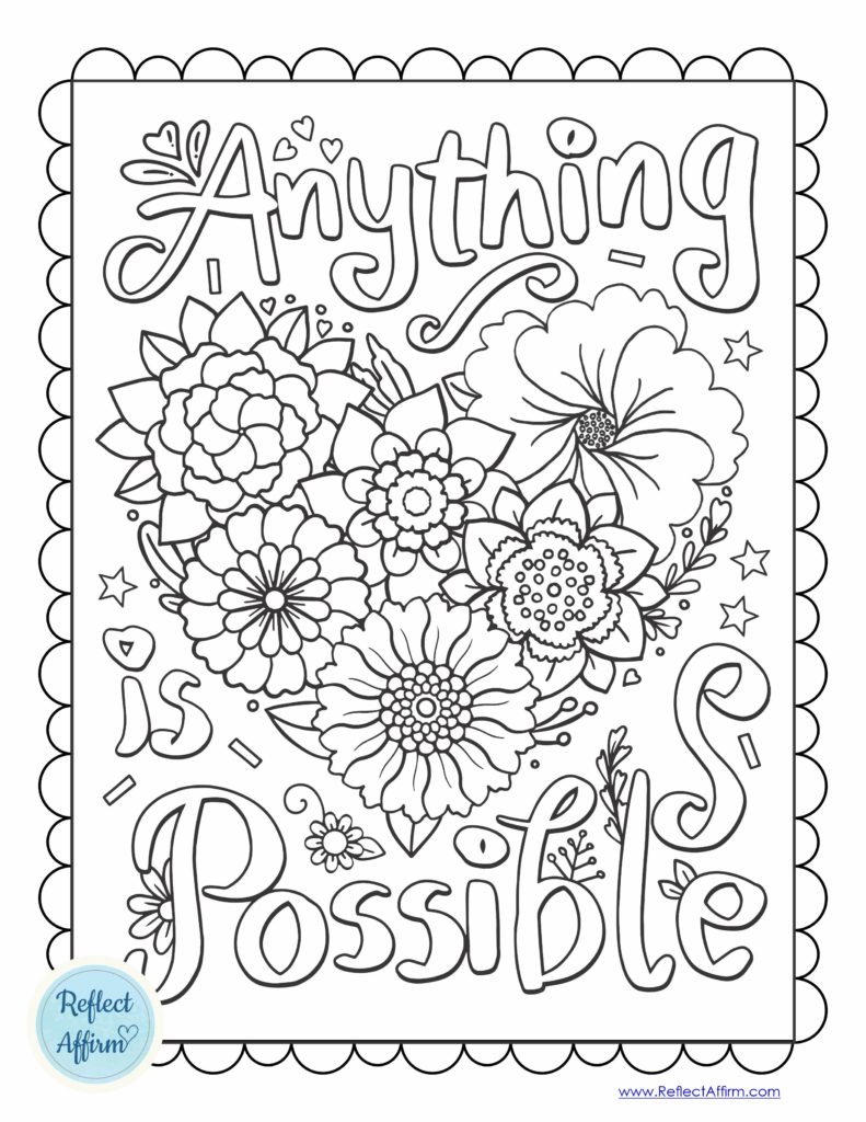 free mindset coloring pages