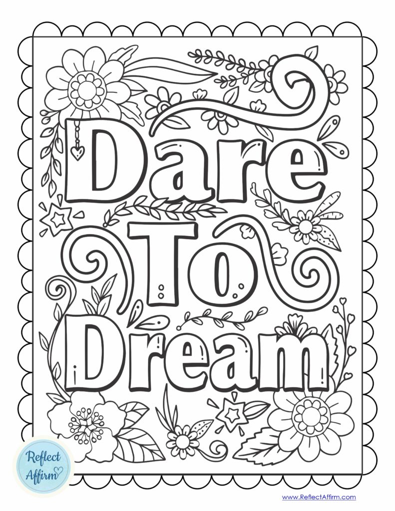 Growth Mindset Coloring Pages - Reflect Affirm