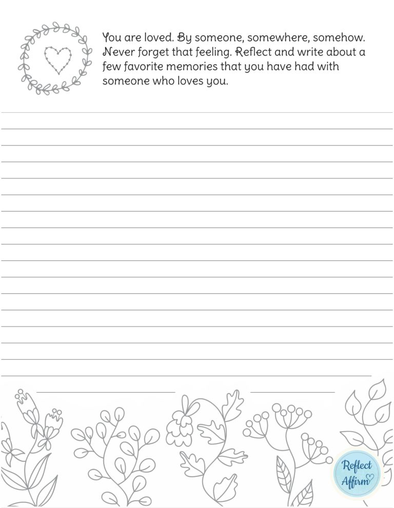 Positive Journal Prompts - Free Printables - Reflect Affirm