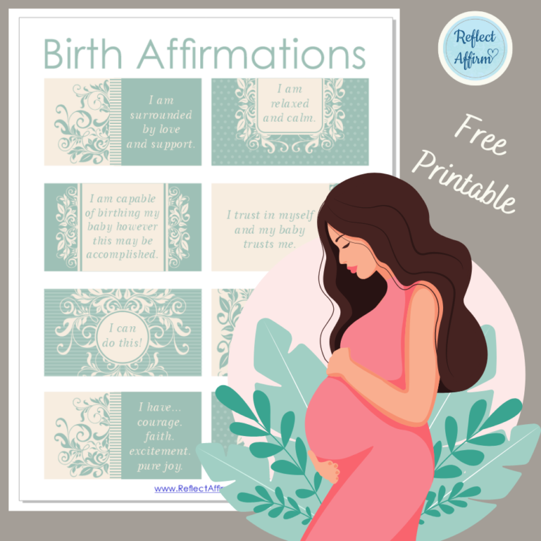 Free Printable Birth Affirmations - Reflect Affirm