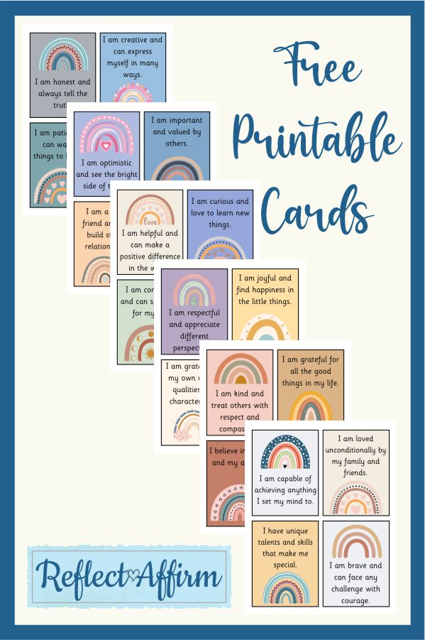 Printable Positive Affirmation Cards Printable Positive Affirmation Cards